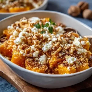 Crumble Salé Butternut, Feta et Noix de Cajou