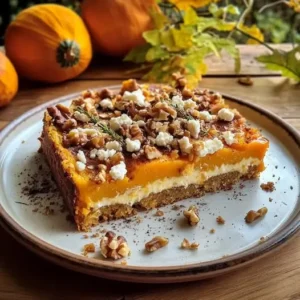 Gâteau Moelleux de Butternut, Chèvre Fondant et Noix