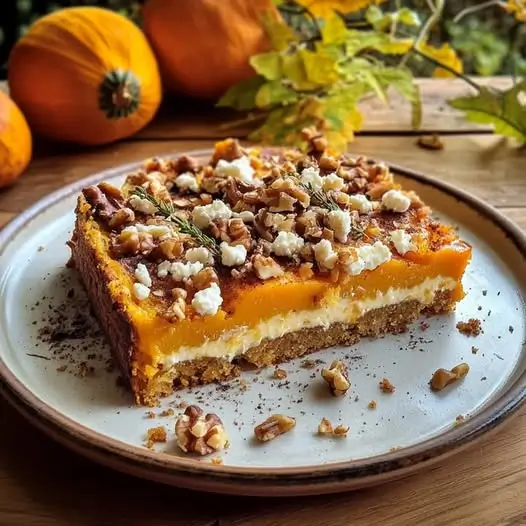 Gâteau Moelleux de Butternut, Chèvre Fondant et Noix