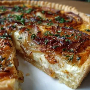Tarte à l'Oignon et au Reblochon : Le Plat Rustique et Réconfortant des Montagnes