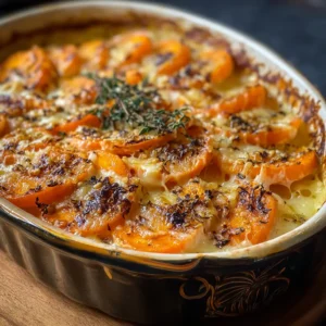 Gratin Fondant de Carottes et Patates Douces au Fromage