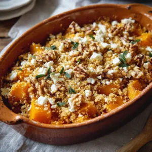 Crumble de Butternut à la Feta et aux Noix