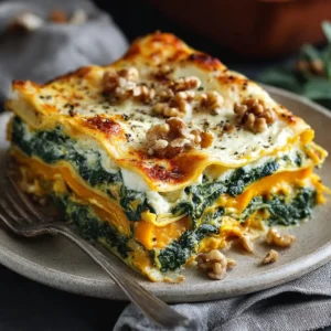 Lasagnes de Courge Butternut, Épinards et Ricotta aux Noix