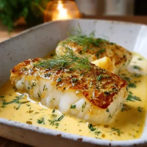 Cabillaud au Four à la Moutarde et Crème Citronnée