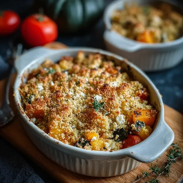 Crumble de légumes et chèvre fondant