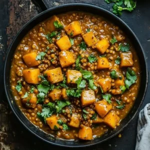Curry de Lentilles Corail et Butternut à la Crème de Coco