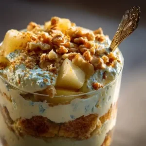 Tiramisu Salé aux Poires et Bleu d’Auvergne, Noix Croquantes