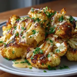 Chou-fleur Rôti au Four, Sauce Miel-Moutarde