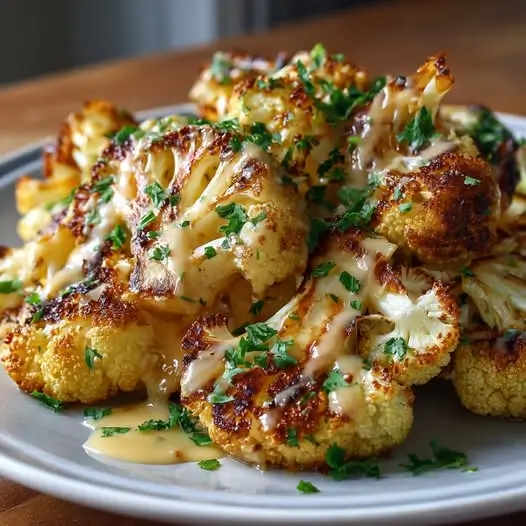 Chou-fleur Rôti au Four, Sauce Miel-Moutarde