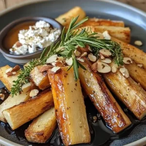 Panais Rôti au Miel de Romarin, Chèvre Frais et Amandes