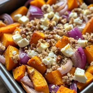 Légumes d'Hiver Rôtis, Crumble à la Feta et aux Noix