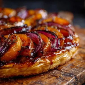 Tatin Salée d’Oignons Rouges et Courge Caramélisée