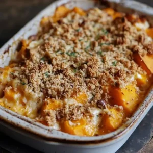 Gratin de Courge et Patates Douces, Crumble de Parmesan et Noisettes