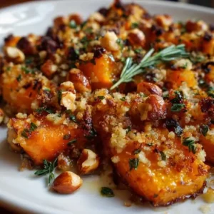 Crumble Salé de Courge Butternut et Noisettes Grillées