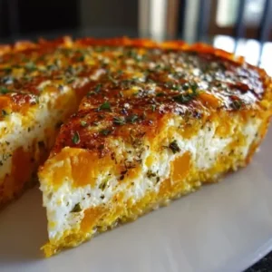 Quiche sans Pâte au Potimarron et Fromage de Chèvre
