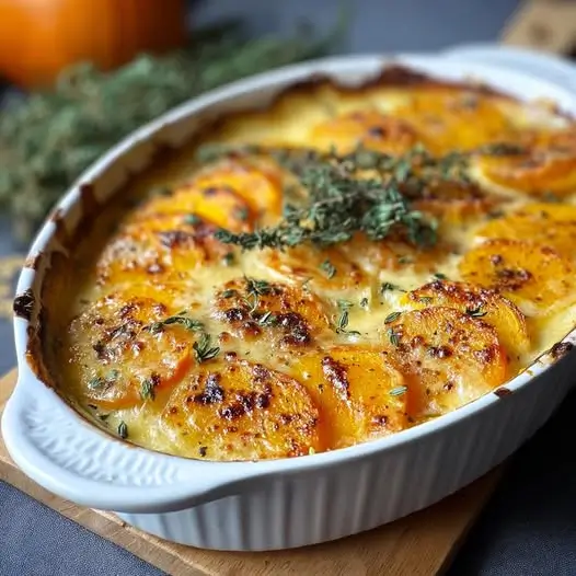 Gratin Onctueux de Butternut et Pommes de Terre