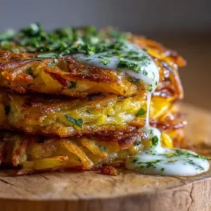 Galettes de Potimarron et Fromage de Chèvre, Sauce Herbes Fraîches