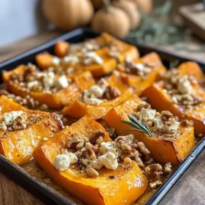Courge Butternut Rôtie au Miel, Feta et Noix