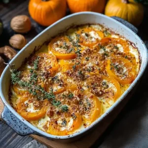Gratin Butternut et Chèvre : Le Câlin Réconfortant de l'Automne, Croustillant aux Noisettes