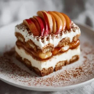 Tiramisu d'Automne : Pommes Caramélisées, Cannelle et Spéculoos