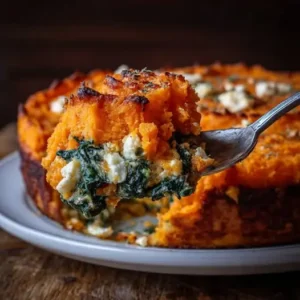 Parmentier de Patate Douce, Épinards et Feta Dorée