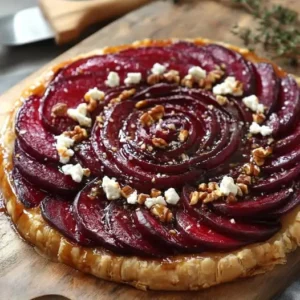 Tarte Tatin de Betteraves Rôties, Miel et Chèvre
