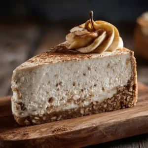 Cheesecake Léger : Pomme et Cannelle, Croûte Rustique Noix-Avoine