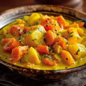 Tajine Onctueux : Légumes d’Automne, Gingembre et Crème de Coco