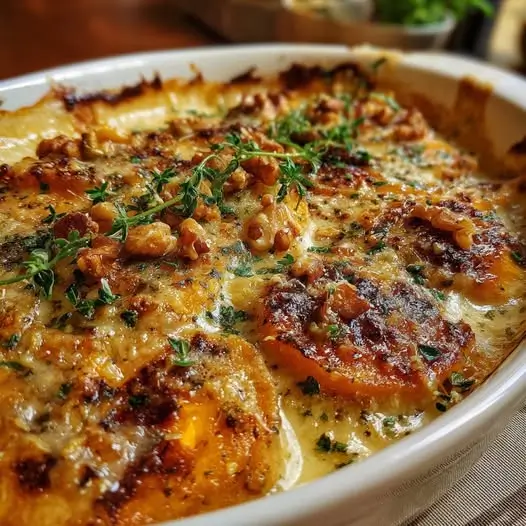 Gratin de Potimarron aux Noix et Comté