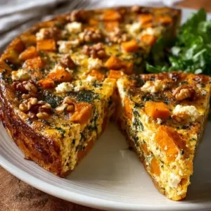 Quiche Sans Pâte : Patate Douce Fondante, Feta Crémeuse et Herbes de Provence