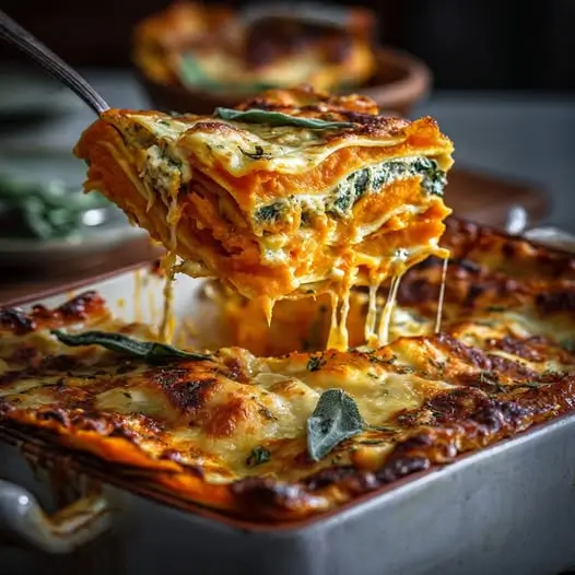 Lasagnes Végétariennes : Butternut Rôtie, Épinards et Crème de Ricotta