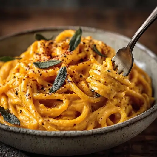 Pâtes Crémées : Potimarron Rôti et Sauce Végétale aux Noix de Cajou