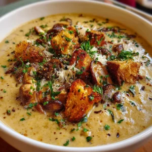 Velouté de cèpes et huile de truffe