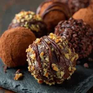 Truffes au chocolat noir classiques