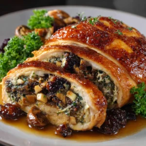 Chapon farci au foie gras et morilles