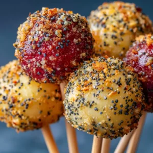 Sucettes de parmesan et graines de pavot