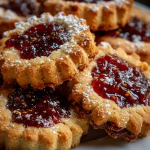 Sablés Linzer (Confiture Framboise)