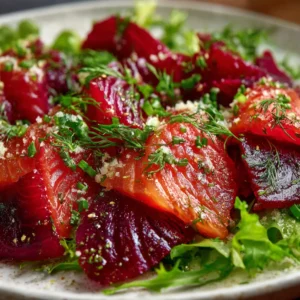 Saumon Gravlax à la betterave