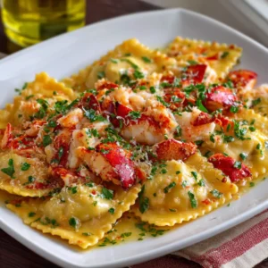 Ravioles de Homard Sauce Crustacés
