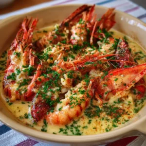 Cassolette de langoustines à la crème