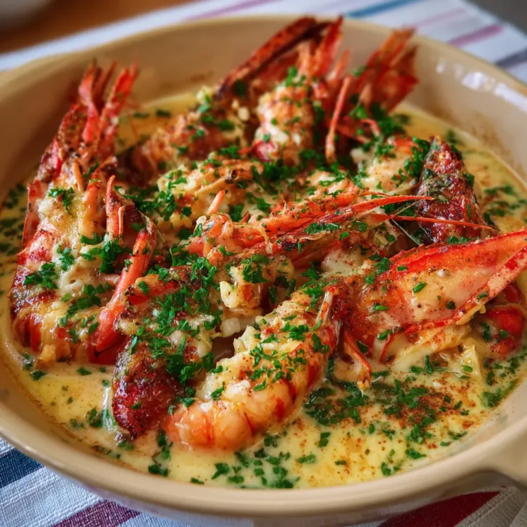 Cassolette de langoustines à la crème