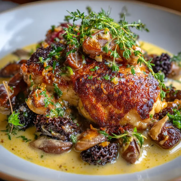 Poularde au Vin Jaune et Morilles