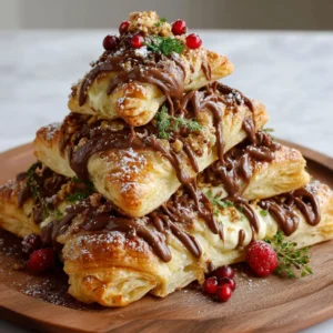 Sapin feuilleté Nutella (version sucrée-salée)