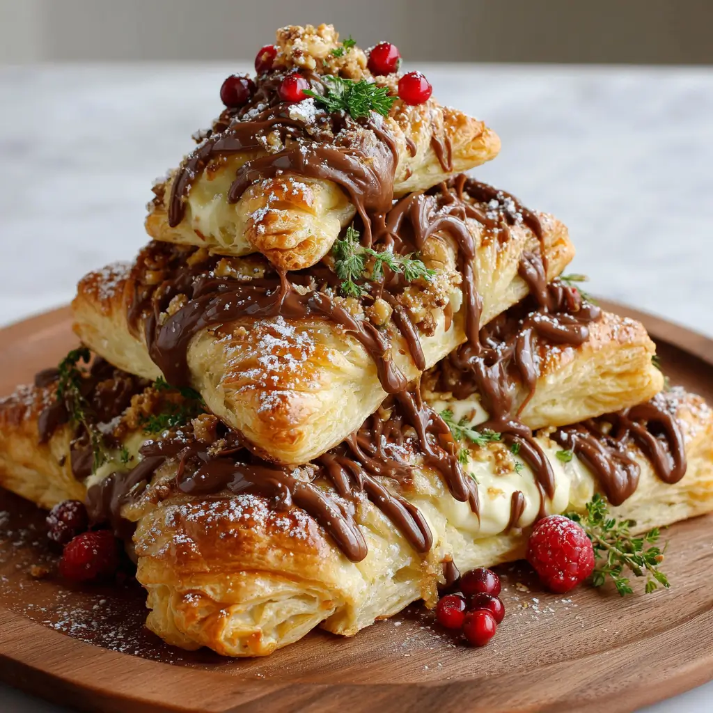 Sapin feuilleté Nutella (version sucrée-salée)