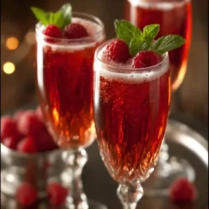 Cocktail Pêche et Champagne
