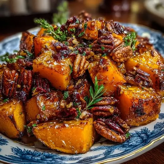 Courge Rôtie au Gingembre, Miel et Ai