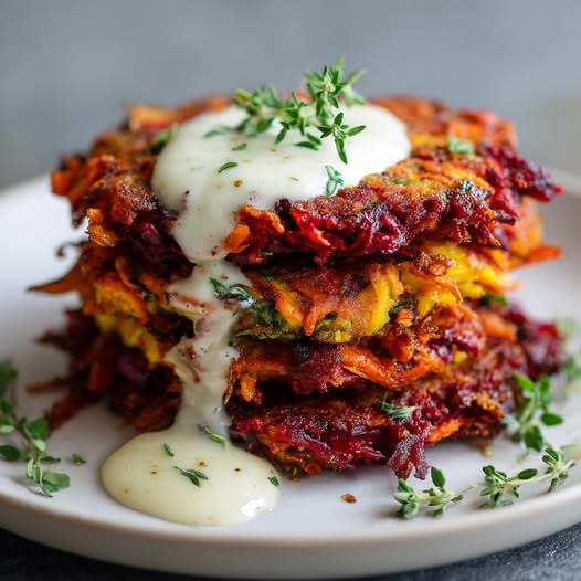 Galette Croustillante de Betterave et Carotte