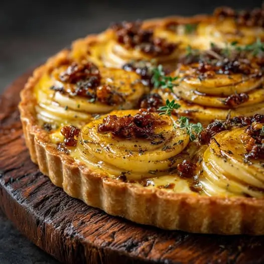 La Tarte Sucrée-Salée qui Réchauffe ! Tarte d’Hiver : Pommes, Chèvre Fondant et Noix Caramélisées