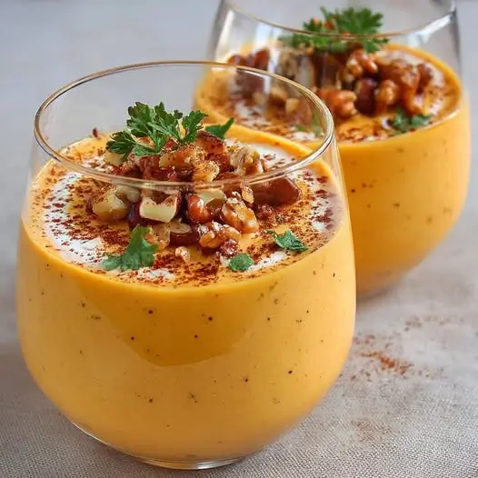 Verrines Apéritives : Mousse de Butternut Rôtie aux Épices de Noël