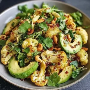 Salade de Chou-Fleur Rôti, Avocat et Noix de Cajou : Vitalité et Croquant